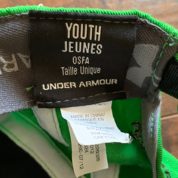 Under Armour Heatgear Green Baseball Cap Youth - Picture 6 of 9